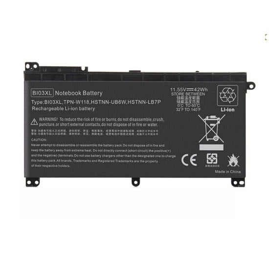 (image for) 11.55V 42Wh Replacement Battery for HP 843537-421 843537-541 844203-850 844203-855