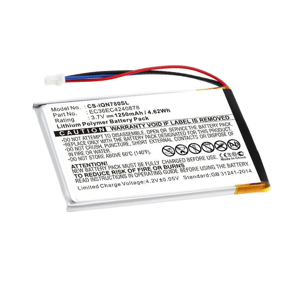 (image for) Replacement 3.70V 1250mAh Li-Polymer Battery for Garmin EC36EC4240878 Nuvi 780 780T 785 785T