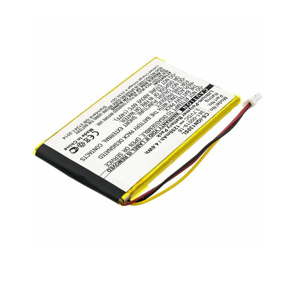 (image for) Replacement 3.70V 1250mAh Li-Polymer Battery for Garmin 361-00019-12 Nuvi 1300 1350 1350T 1370 1370T