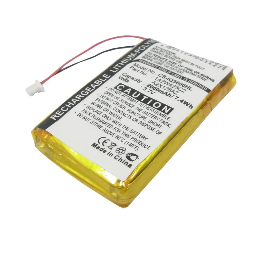 (image for) Replacement 3.70V 1600mAh Li-ion Battery for Garmin 1A2W423C2 A2X128A2 iQue 3200 3600 3600a