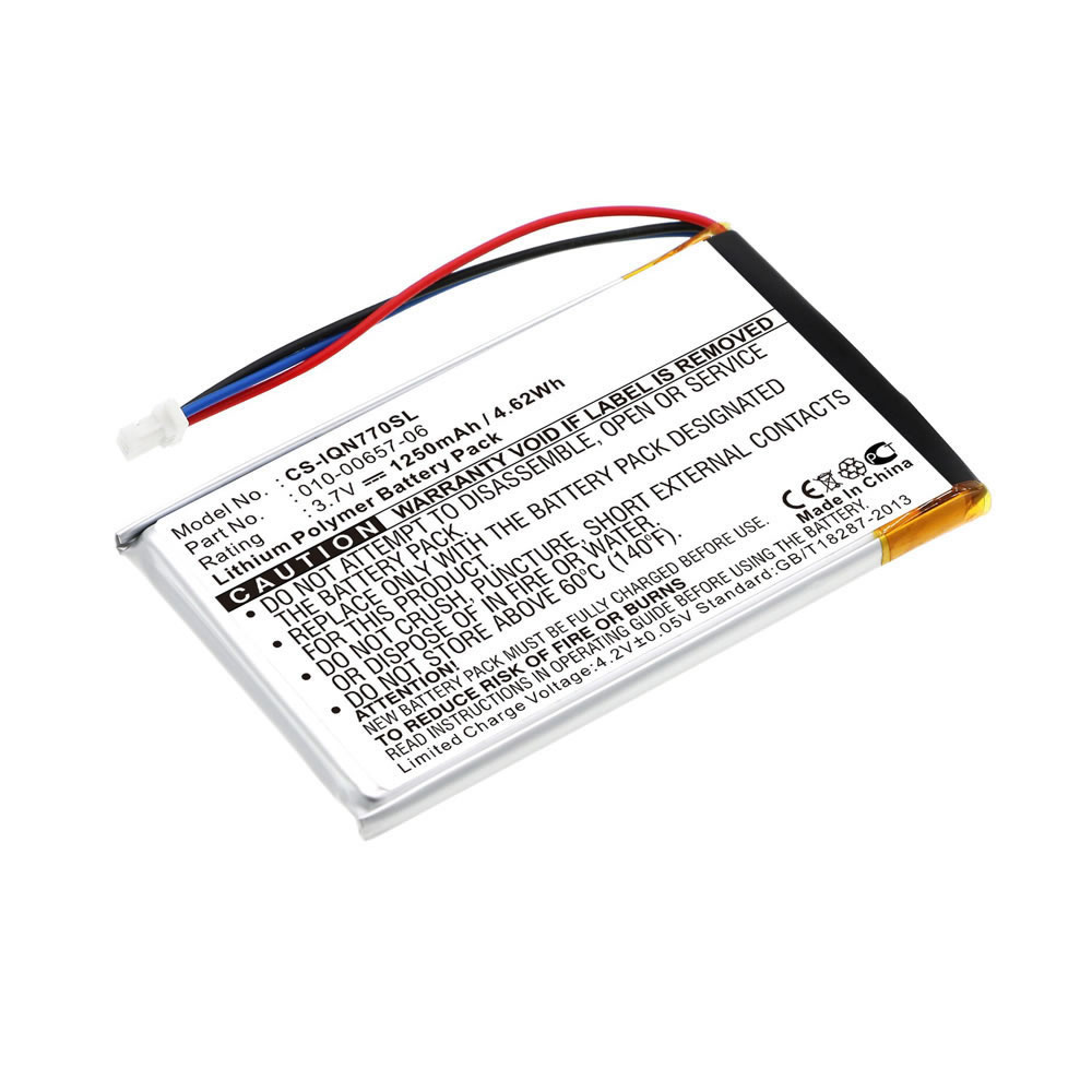 (image for) 1250mAh Replacement Battery for Garmin Nuvi 770 Nuvi 770T CS-IQN770SL 010-00657-06