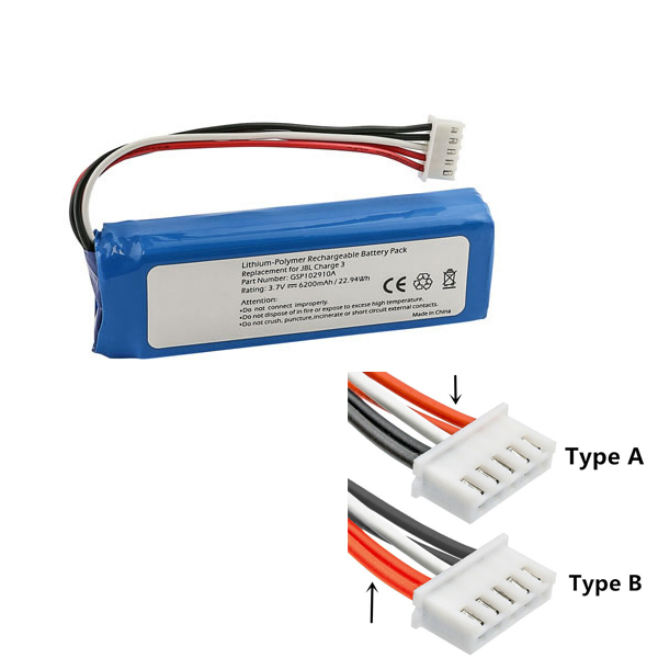 (image for) 3.7V 6000mAh Replacement GSP1029102A Battery for JBL Charge 3 2016 Version