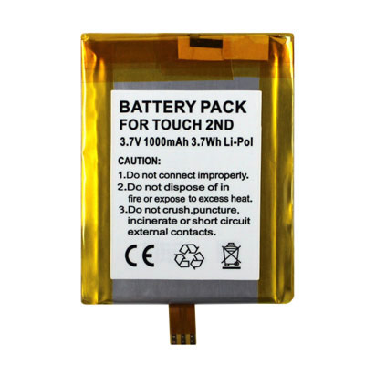 (image for) 3.7V 1000mAh Replacement battery for Apple iPod Touch 2nd Gen 8GB 16GB 32GB 616-0404