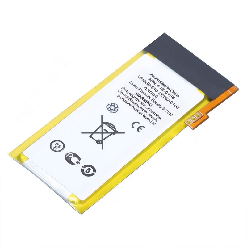 (image for) 3.7V 350mAh Replacement battery for Apple iPod Nano 4th Gen 4GB 8GB 16GB 616-0405 P11G73-01-S01