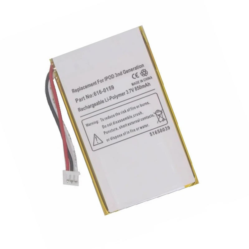 (image for) 3.7V 850mAh Replacement Battery for Apple iPod 3 Gen M8946 M8948 M8976 M9244