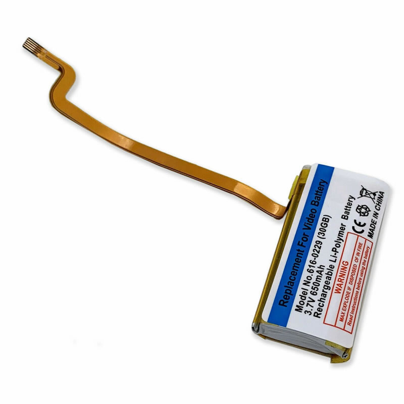 (image for) 3.7V 650mAh Replacement Battery for Apple iPod 5G Gen 30gb 616-0230 616-0229