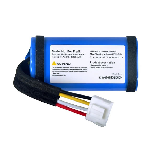 (image for) Replacement SUN-INTE-152 1INR19/66-2 ID1060-B Battery for JBL Flip 5 Waterproof Portable Bluetooth Speaker FLIP5BLK JBLFLIP5BLK