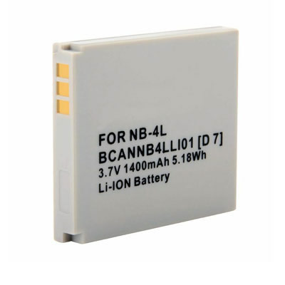 (image for) 3.70V 1400mAh Replacement battery for Canon NB-4L NB-4LH PowerShot SD40 SD400 SD430 SD450