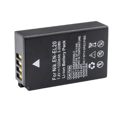 (image for) 1200mAh Replacement battery for Nikon EN-EL20 ENEL20 1 AW1 S1 J1 J2 J3 Coolpix A