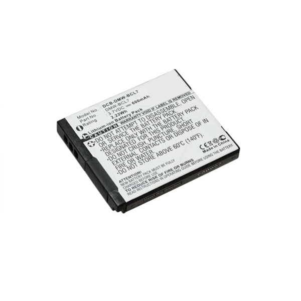 (image for) Replacement Camera battery for Panasonic DMW-BCL7 DMW-BCL7E Lumix DMC-F5 DMC-F5P 600mAh