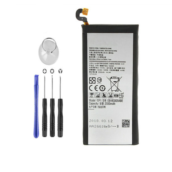 (image for) Replacement EB-BG920ABE EB-BG920ABA Battery for Samsung Galaxy S6 G920A G920F G920I G920K G920L