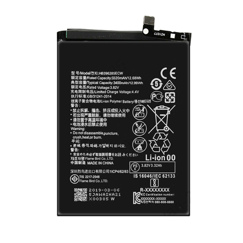 (image for) 3400mAh 3.82V Replacement Battery For Huawei HB396285ECW Nova 3E P20 EML-L29 EML-AL00 EML-TL00 P20