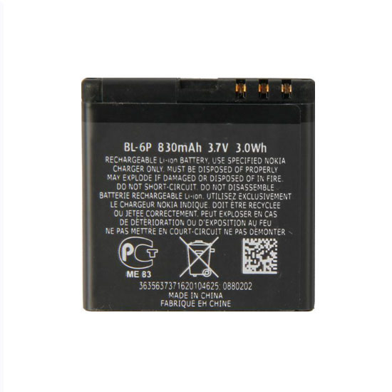(image for) 3.7V 830mAh Replacement BL-6P Battery for Nokia 6500 Classic 7900 Prism