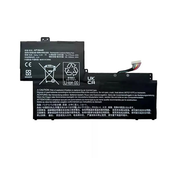 (image for) Replacement AP16A4K Battery for Acer Swift 1 SF113-31 P57A P0N9 P5WW P865 KT.00304.003 KT.00304.007 3ICP4/68/111 11.25V 42Wh