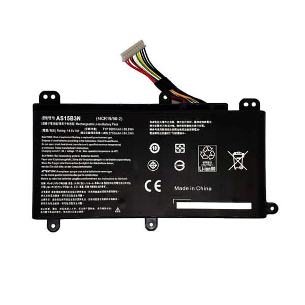 (image for) Replacement AS15B3N Battery for Acer Predator 15 G9-591 G9-592 G9-593 17 G5-793 G9-791 G9-792 G9-793 G9000 KT.00803.004 4ICR19/66-2 14.8V