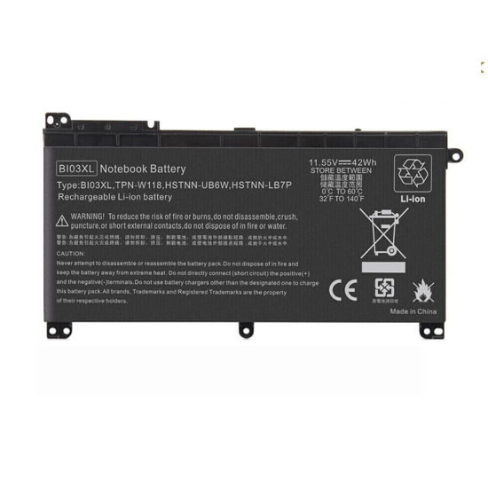 11.55V Replacement Laptop Battery for HP ON03XL 0N03XL BI03XL HSTNN-UB6W Stream 14-ax000 14-ax010wm