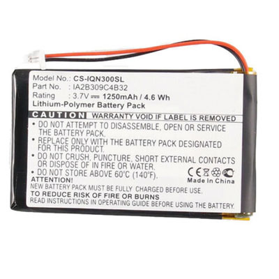 3.7V 1250mAh Replacement Battery for Garmin Nuvi 300 300T 310 310D 310T CS-IQN300SL CSIQN300SL