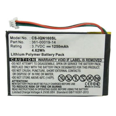 1250mAh Replacement Battery for Garmin Nuvi 1690 1690T CS-IQN160SL CSIQN160SL 361-00019-14