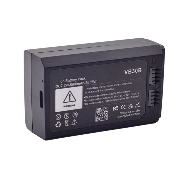 (image for) Replacement VB30B Battery for Godox V1 VB26 VB26A VB26B Flashpoint Zoom V850III V860III AD100PRO X R2 III TTL V1Pro Round Head Camera Flash