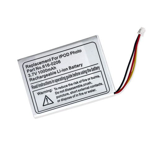 3.7V 1000mAh Replacement battery for Apple iPod Classic 4th Photo 4th Gen 616-0198 616-0215 616-0206 - Click Image to Close