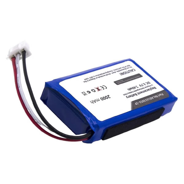 (image for) Replacement AEC653055-2P 3 Pin Connector Battery for JBL Flip 2 2013 Portable Bluetooth Speaker 3.7V 2000mAh