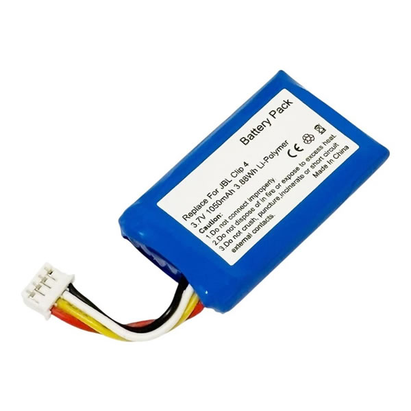 (image for) Replacement GSP903052 Battery for JBL Clip 4 Bluetooth Wireless Speaker JBLCLIP4BLKAM JBLCLIP4BLUAM AN0402-JK0009880 3.7V 1050mAh