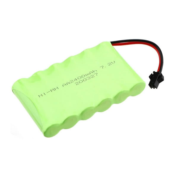 (image for) 7.2V 2400mAh Ni-MH Replacement Battery Pack for RC Car Vehicles SM-2P Plug