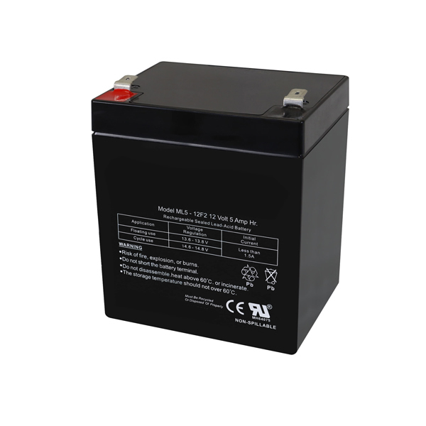 12V Replacement ML5-12F2 SLA Battery for Trailer Break Away Kit Universal Power UB1250 5Ah
