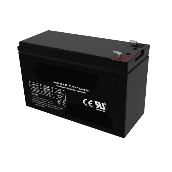 12V Replacement ML7-12 SLA Battery for Clary Corporation UPS1800VA1GSL F1 Terminal battery 7.2Ah