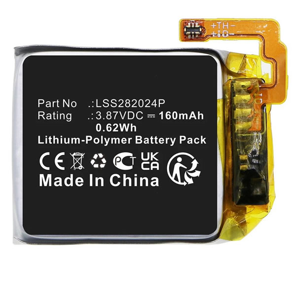 (image for) Replacement LSS282024P Battery for Fitbit Versa 4 Smartwatch FB523 FB523BKBK FB523SRAG 160mAh 3.87V