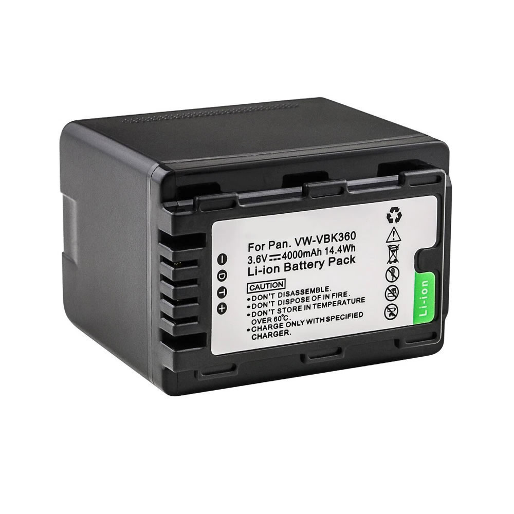(image for) Replacement battery for Panasonic VW-VBK360 VW-VBK360-K VW-VBK360GK 3440mAh
