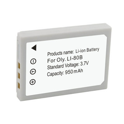 3.70V 950mAh Replacement Camera battery for Olympus LI-80B LI80B X-36 T-100 T-110