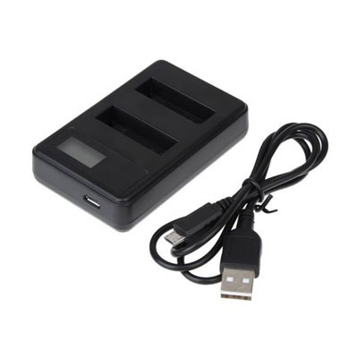 Replacement USB Dual Battery Charger for GoPro AHDBT401 AHDBT-401 HERO4