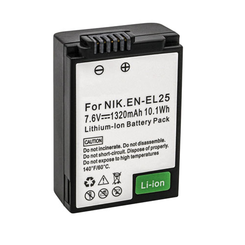 7.6V Replacement Li-Ion battery for Nikon EN-EL25 EN-EL25a 4241 Z50 Z 50 Z FC Mirrorless