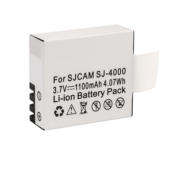 3.7V 1100mAh Replacement Battery for Sjcam SJ4000B Qumox BAT-412 M10 SJ4000 SJ5000 SJ6000 SJ7000