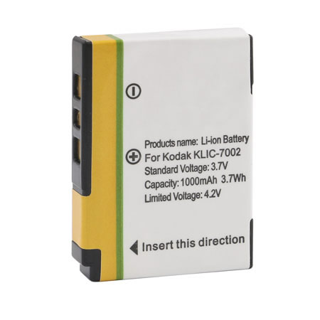 3.7V 1000mAh Replacement Camera battery for Kodak KLIC-7002 KLIC7002 EasyShare V530 V603 Zoom
