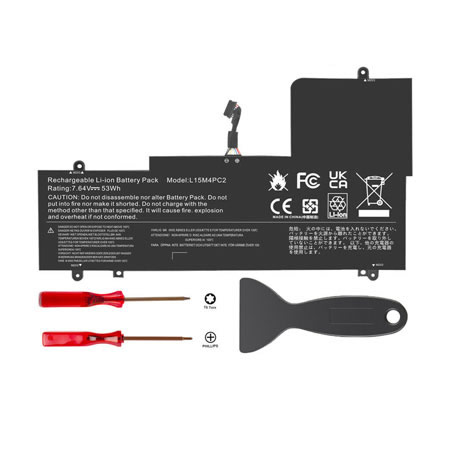 53Wh Replacement Laptop Battery for Lenovo L15L4PC2 L15M4PC2 Yoga 710-14IKB 710-14ISK