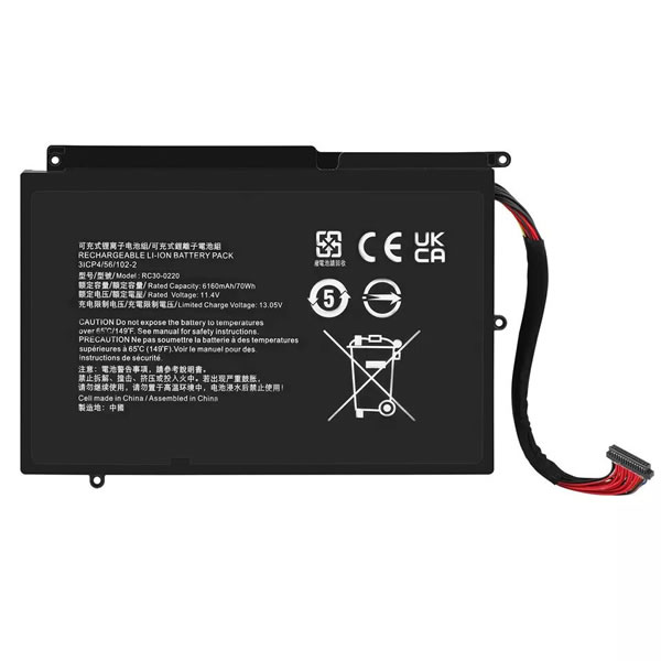 (image for) 11.4V RC30-0220 RZ09-0220 Battery for Razer GTX1060 RZ09-0220 RZ09-02202E75-R3U1 70Wh Replacement