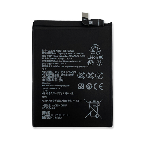 3.82V 4200mAh Replacement Battery For Huawei HB486586ECW P40 Lite Mate 30