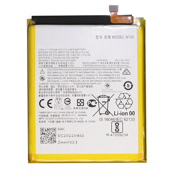 (image for) Replacement NT40 Battery for Motorola Moto G Pure XT-2163-4 XT2163-4 3.85V 3760mAh