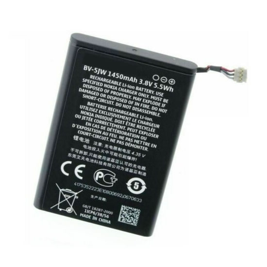 3.8V 1450mAh Replacement BV-5JW Battery for Nokia LUMIA 800 N9