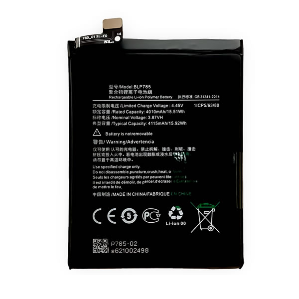 (image for) Replacement Battery for OnePlus Nord 5G BLP785 3.87V 4115mAh 15.92Wh