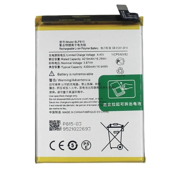(image for) 3.87V BLP815 Battery Replacement for T-Mobile MetroPCS OnePlus Nord N10 5G BE2028