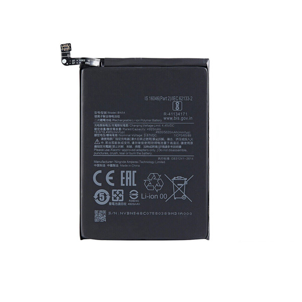 3.87V Replacement Battery For Xiaomi BN55 Redmi Note 9S M2003J6A1G 5020mAh