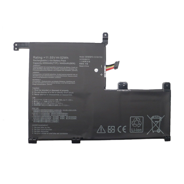 (image for) 11.55V Replacement Battery for Asus C31N1703 0B200-02650100 Zenbook Flip UX561U Q525UA Q505UA Series