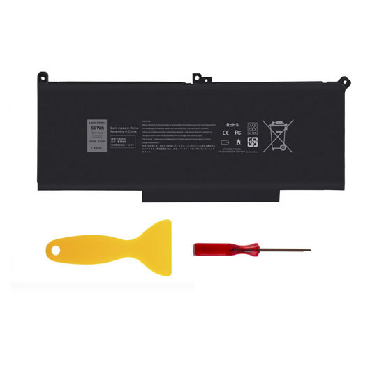 7.6V Replacement F3YGT 2X39G Battery for Dell Latitude E7280 E7480 12 7000 7280 7290 Series