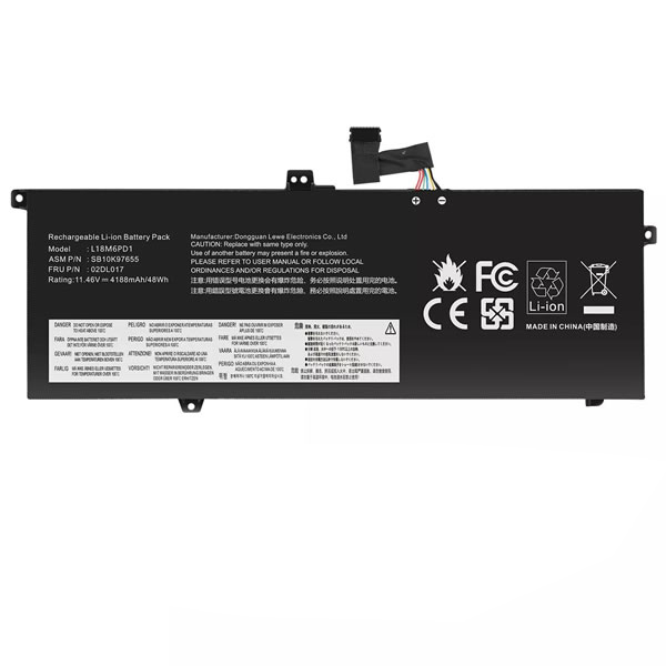 (image for) 11.46V L18M6PD1 L18M6PD2 L18C6PD1 Battery for Lenovo ThinkPad X390 X395 X13 1st Gen Replacement 48Wh