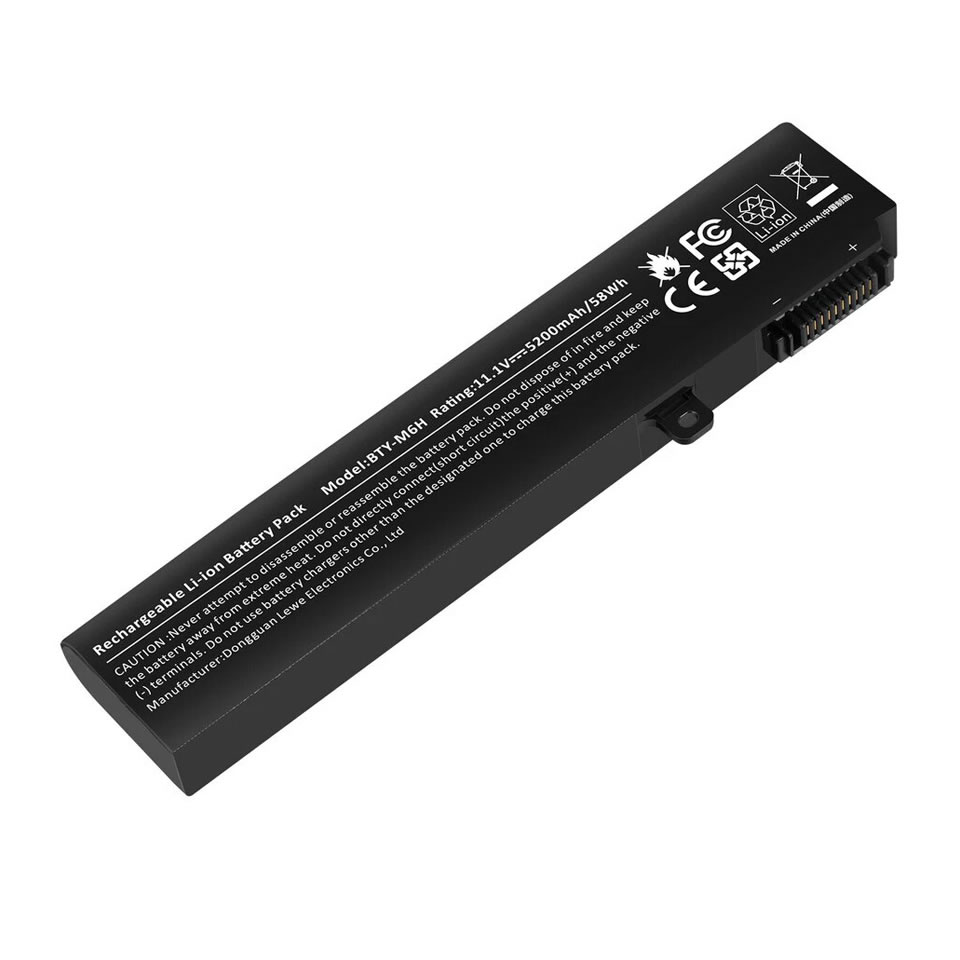 (image for) Replacement Battery for MSI BTY-M6H 3ICR19/65-2 3ICR19/66-2 MS-16J1 MS-16J2 GE62 GE63 ge72 ge72vr gp72 GL62 gl72 PE60 pe70 MS-1792 ms-16j6