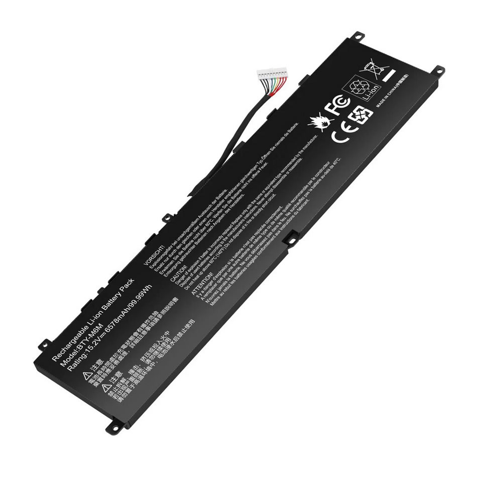 (image for) Replacement BTY-M6M 4ICP8/35/142 Battery for MSI GS66 Stealth GE66 GE76 Raider WS66 Intel 10th Gen WE76 Creator 15 A10SD Series