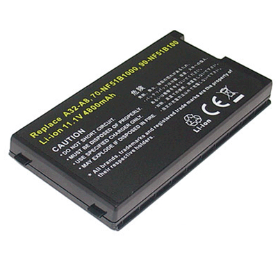 11.10V 4800mAh Replacement Laptop Battery for Asus 90-NNN1B1000Y A32-A8 A32-F80 - Click Image to Close